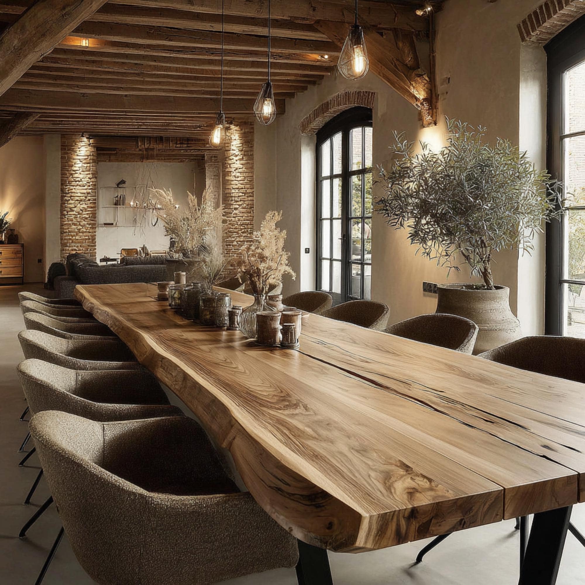 Solid Walnut Dining Table – Handmade Natural Wood Table